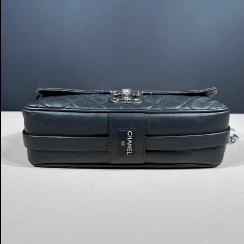 Chanel • Cf 30 愛丁堡系列 黑銀羊皮鏈條包-8