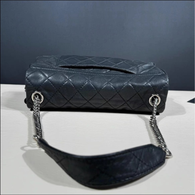Chanel • Cf 30 愛丁堡系列 黑銀羊皮鏈條包-9