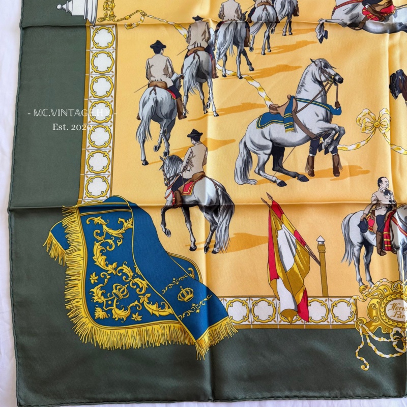 HERMES 90’s Silk Scarf 全新 90年代 大絲巾 披肩-4