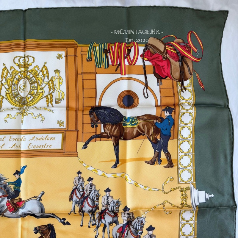 HERMES 90’s Silk Scarf 全新 90年代 大絲巾 披肩-6