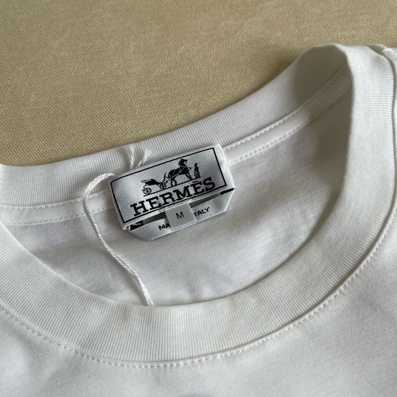 全新 🧡 Hermes 男裝 短袖 tshirt tee T 馬頭 白色M 中碼🐴-5