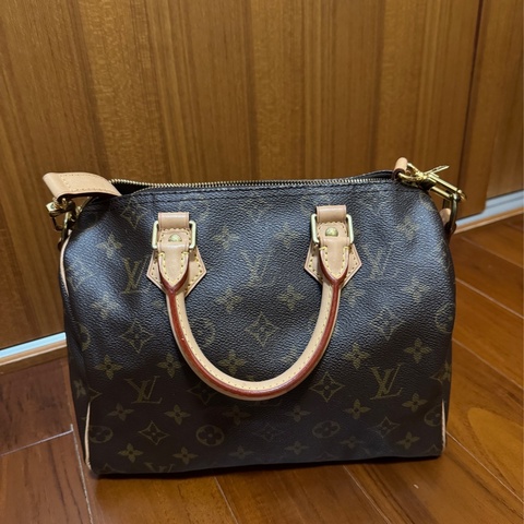 LV speedy25 老花 斜背包 經典 波士頓