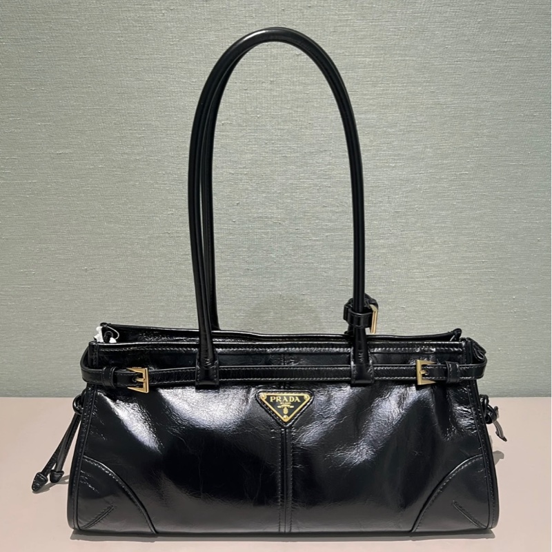 2025新品 Prada Bonnie 中號皮革手袋-0