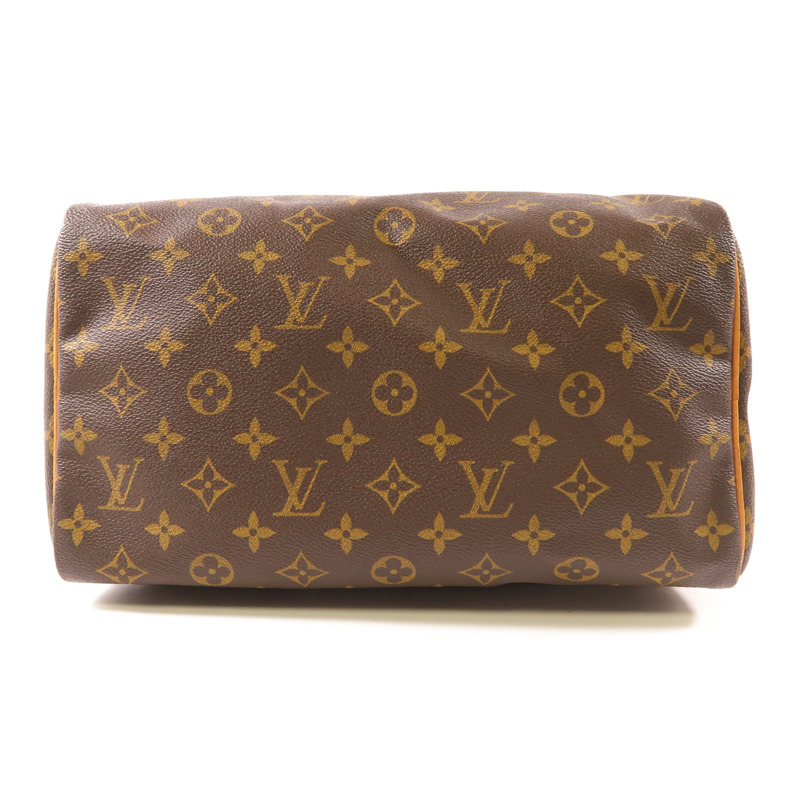 LOUIS VUITTON Monogram Speedy 30金扣手挽袋棕色-3