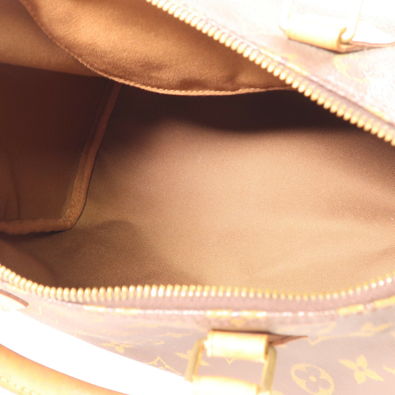 LOUIS VUITTON Monogram Speedy 30金扣手挽袋棕色-9