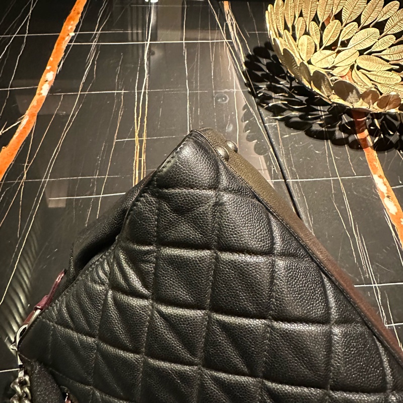 超美❤️ 香奈兒 #黑銀 #荔枝皮 #水桶包 #chanel-18