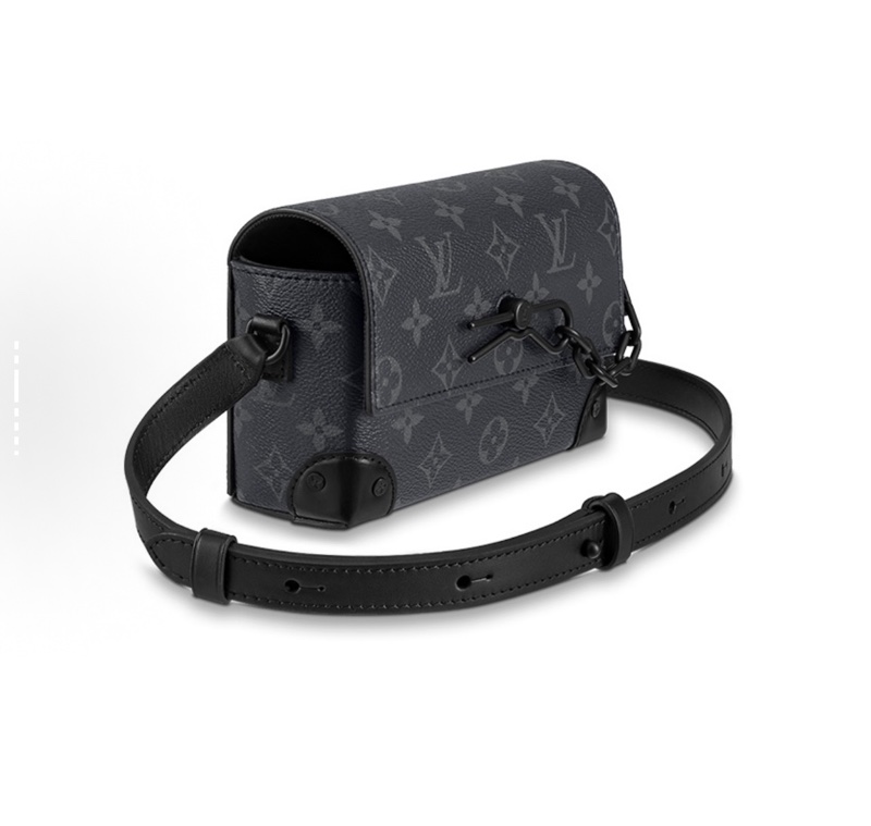 LOUIS VUITTON Steamer 經典黑老花單肩斜挎包 男款-4