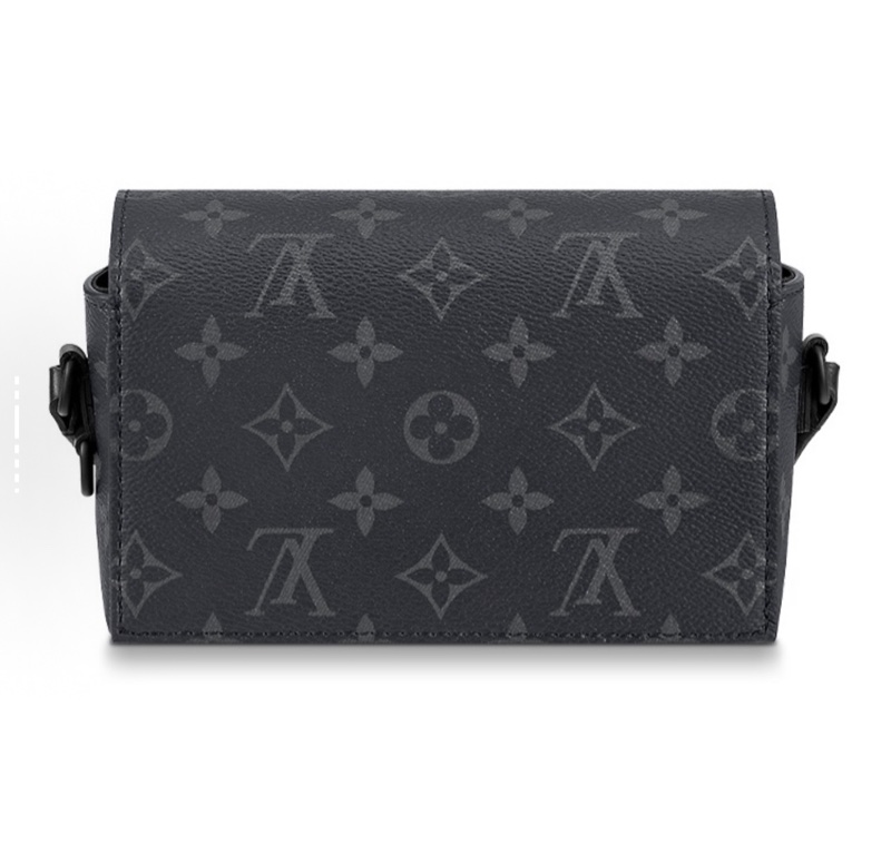 LOUIS VUITTON Steamer 經典黑老花單肩斜挎包 男款-5