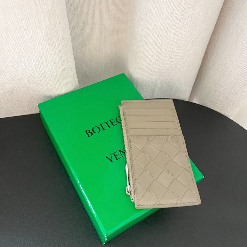 Bottega Veneta Card holder Coin purse 米色卡套錢包 原裝盒-0
