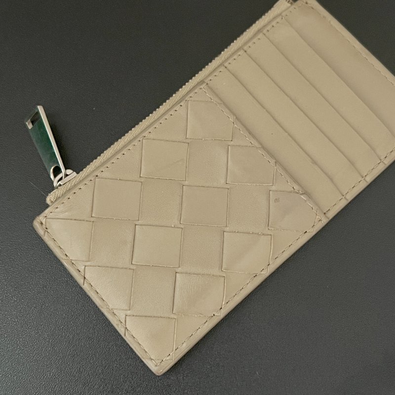 Bottega Veneta Card holder Coin purse 米色卡套錢包 原裝盒-4