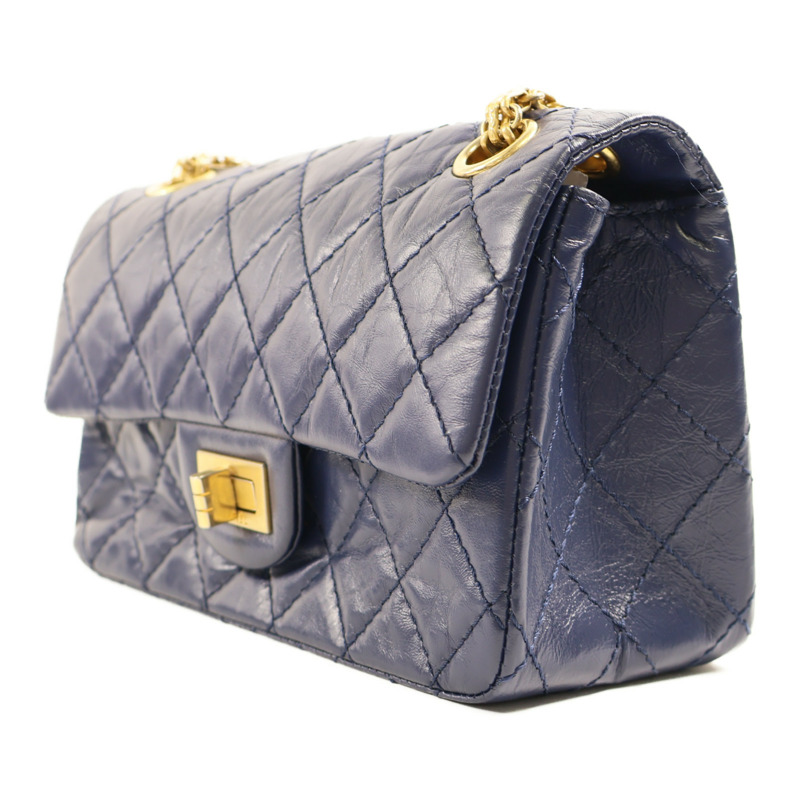 CHANEL 牛皮皮革2.55 Mini金扣鏈帶肩背袋-2