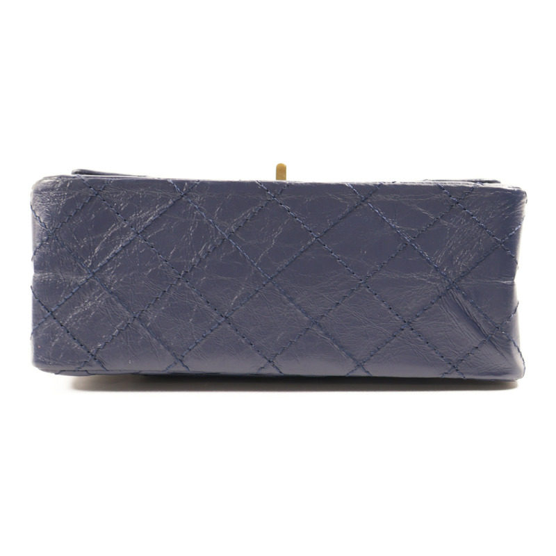 CHANEL 牛皮皮革2.55 Mini金扣鏈帶肩背袋-3