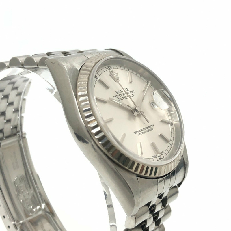ROLEX 勞力士 16234 Datejust Y 系列自動日期腕錶 SS 白金男式銀色-2