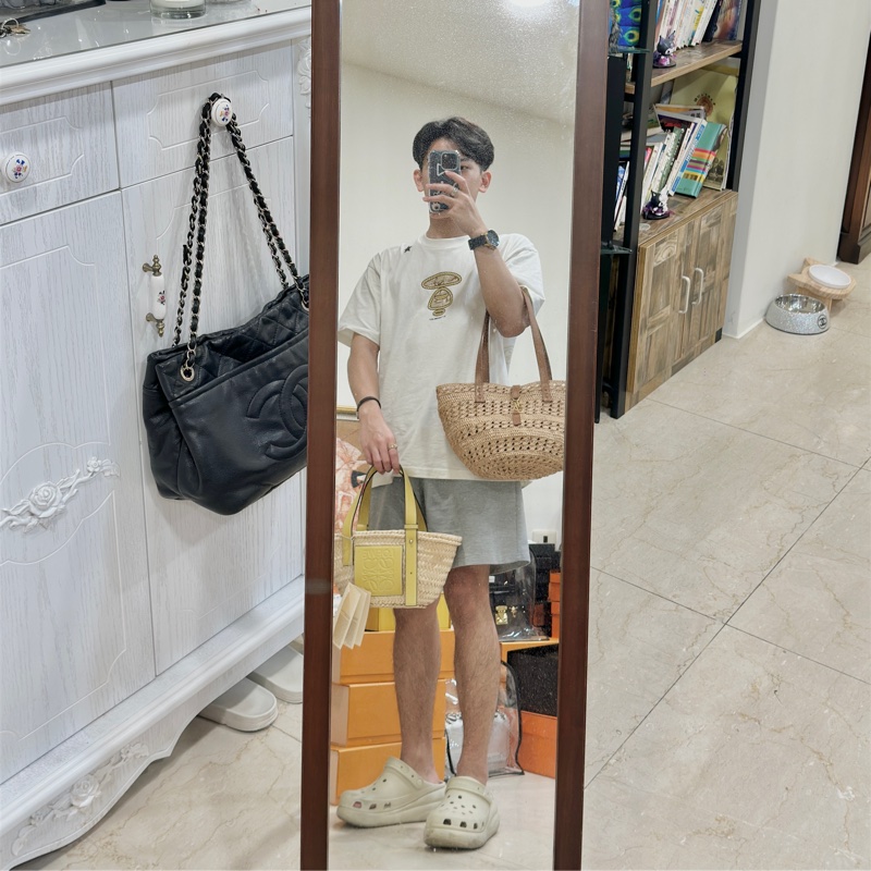 閒置新✨春夏必備 Loewe草編編織托特包💛櫃上在售1.8w 🉑送禮超適🈴-2