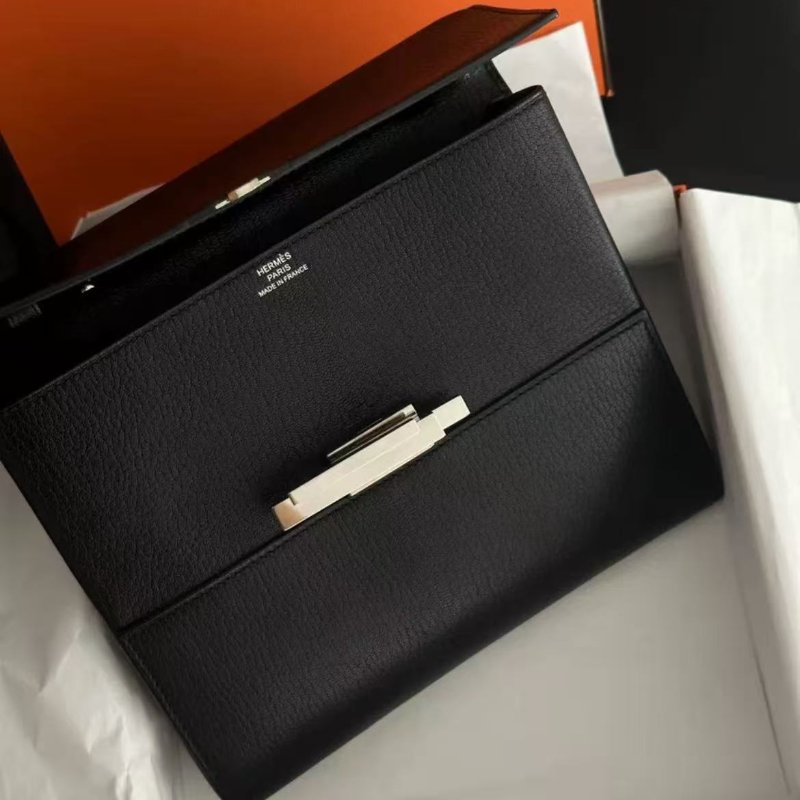 ✨hermes cinhetic to go黑銀山羊皮盒子大號斜背包,D刻 18×18cm, 98新 配件:塵袋盒子-3