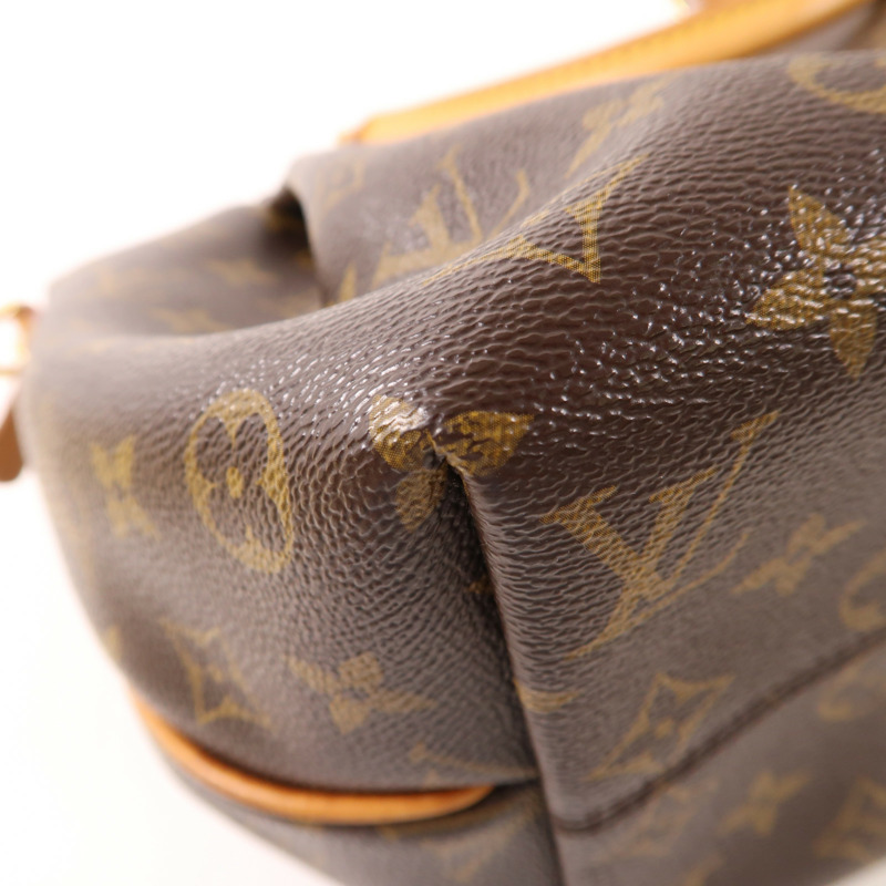 LOUIS VUITTON Monogram Turenne MM金扣手挽肩背兩用袋棕色-14