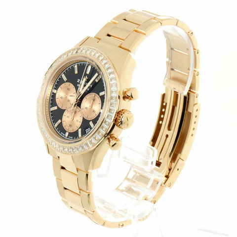 真力時 El Primero Chronomaster Sport Yoshida 特別版 22 3102 3600 男錶 12P 水桶形鑽石錶圈日期 K18PG 純金自動
