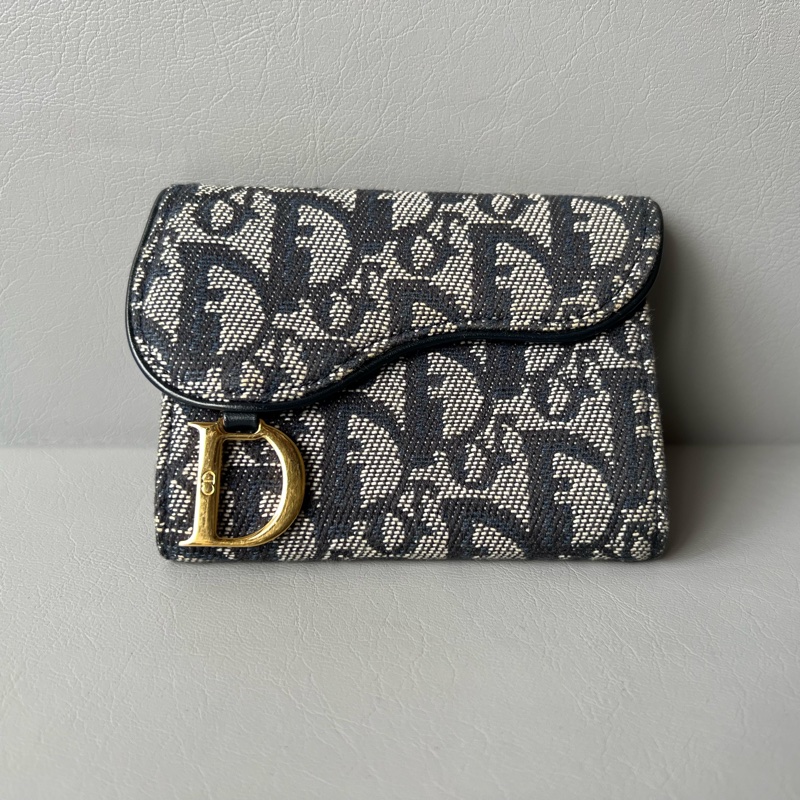 Christian Dior Saddle Cloth Wallet 中古Saddle 布銀包短夾卡包-1