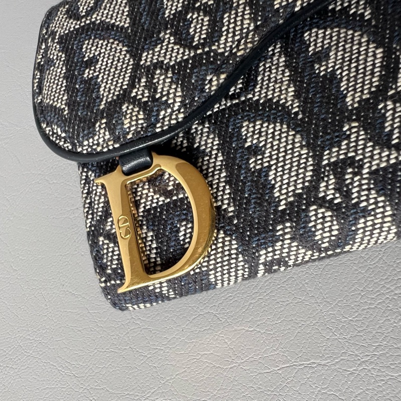 Christian Dior Saddle Cloth Wallet 中古Saddle 布銀包短夾卡包-3
