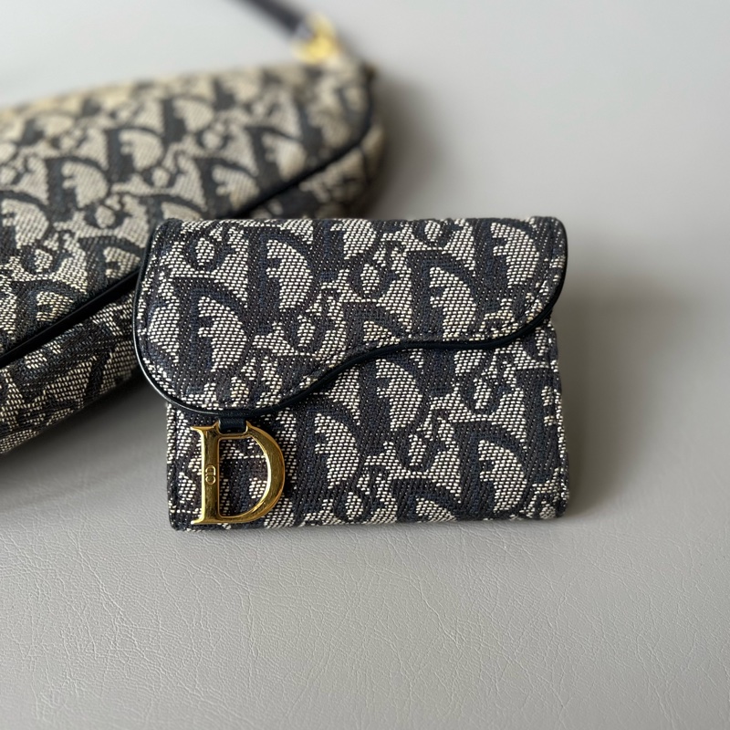 Christian Dior Saddle Cloth Wallet 中古Saddle 布銀包短夾卡包-8