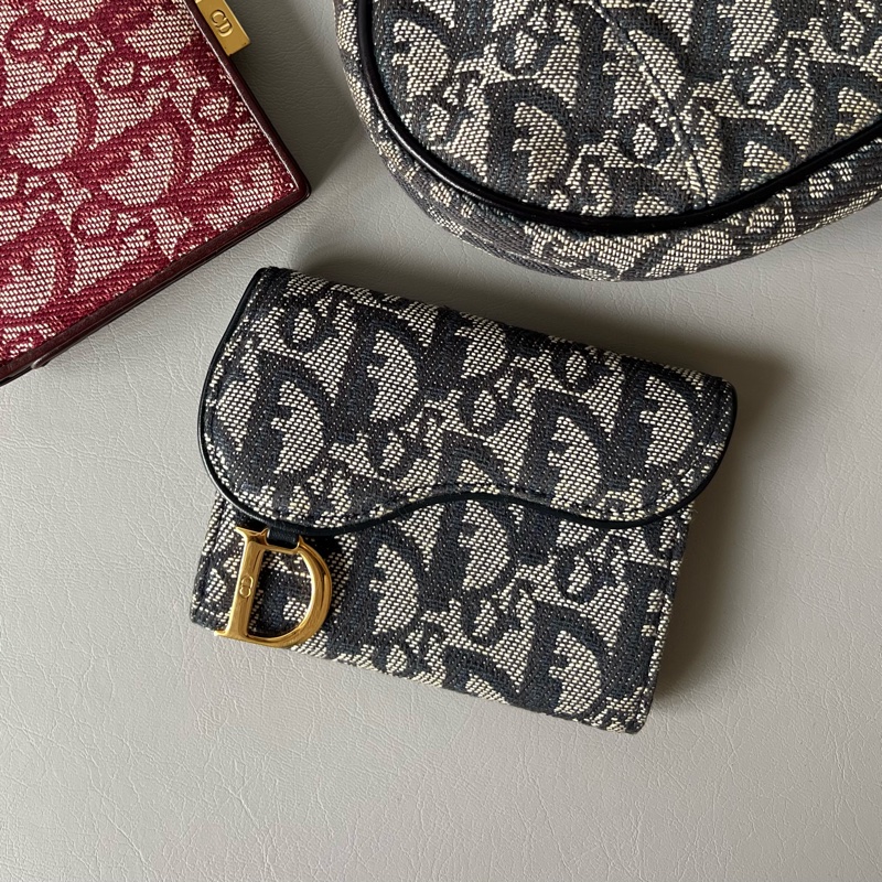 Christian Dior Saddle Cloth Wallet 中古Saddle 布銀包短夾卡包-9