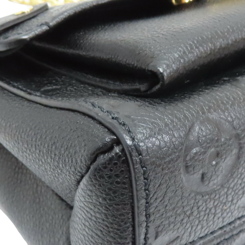 黑色 原花壓紋牛皮 Vavin BB 鍊帶肩背包【LOUIS VUITTON LV 路易威登】 M44550-11