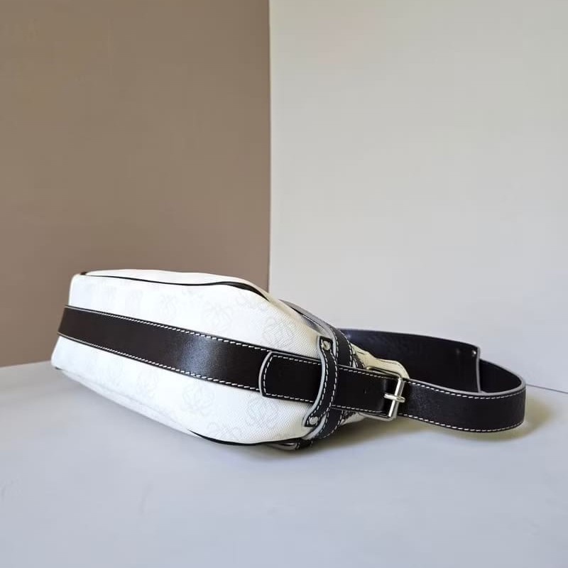 【LA LUNE】絕版古董包 Loewe老花親子皮革包 腋下包 側背包 單肩包 中古包-5