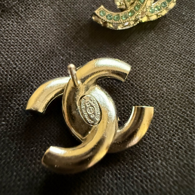 Chanel CC earrings 12C 香奈兒藍色水鑽銀色耳環-8