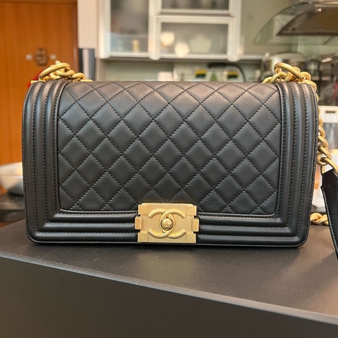 CHANEL (Boy Chanel) 25cm 金色鏈