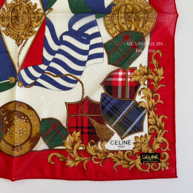 CELINE Scarf 全新 未使用 絲巾 手帕-3