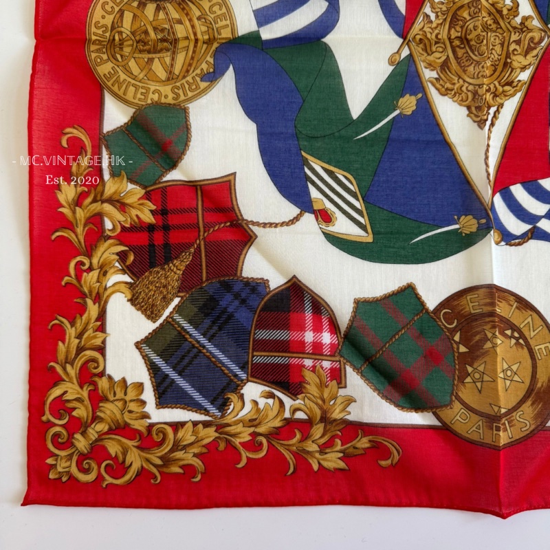 CELINE Scarf 全新 未使用 絲巾 手帕-4