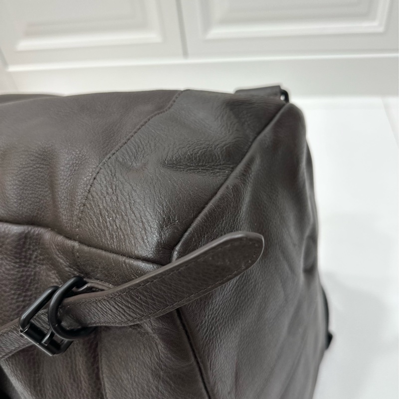 BURBERRY 咖啡色 牛皮 後背包 雙肩包 肩背包 手提包 筆電包-11