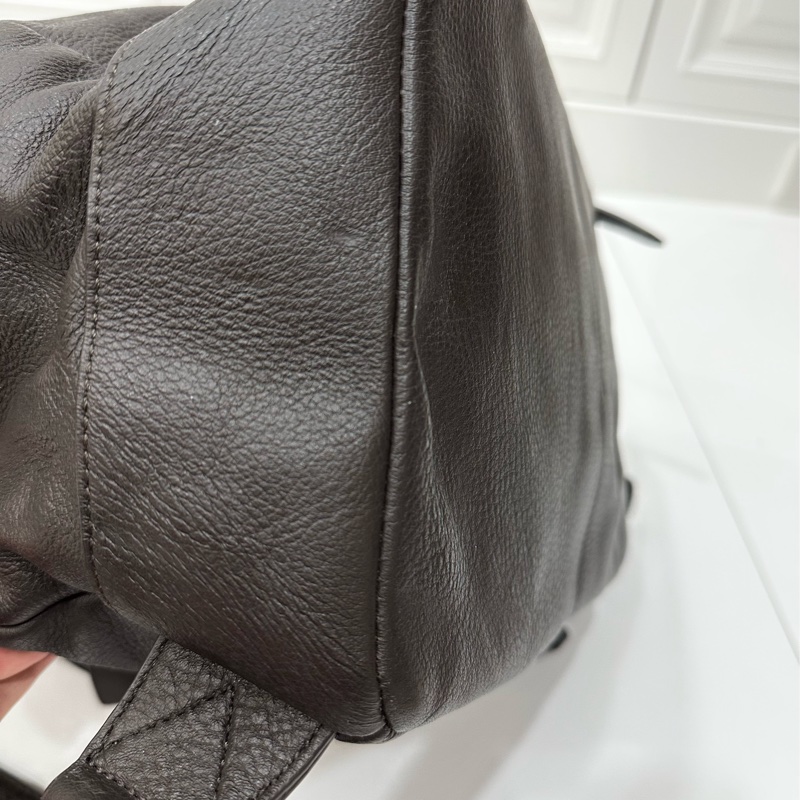 BURBERRY 咖啡色 牛皮 後背包 雙肩包 肩背包 手提包 筆電包-12