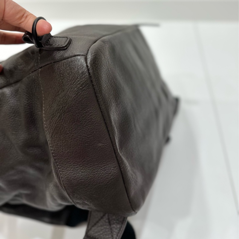 BURBERRY 咖啡色 牛皮 後背包 雙肩包 肩背包 手提包 筆電包-13