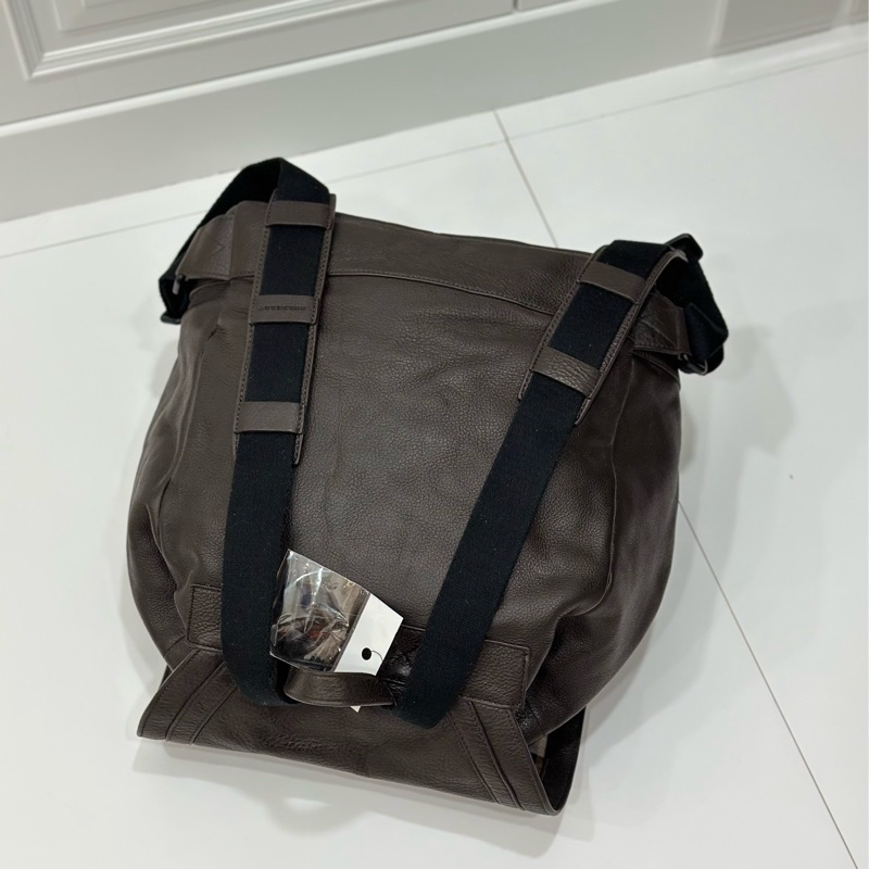 BURBERRY 咖啡色 牛皮 後背包 雙肩包 肩背包 手提包 筆電包-14