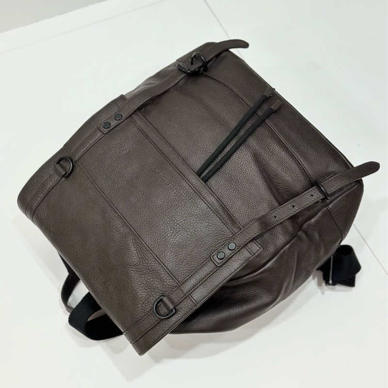 BURBERRY 咖啡色 牛皮 後背包 雙肩包 肩背包 手提包 筆電包-16