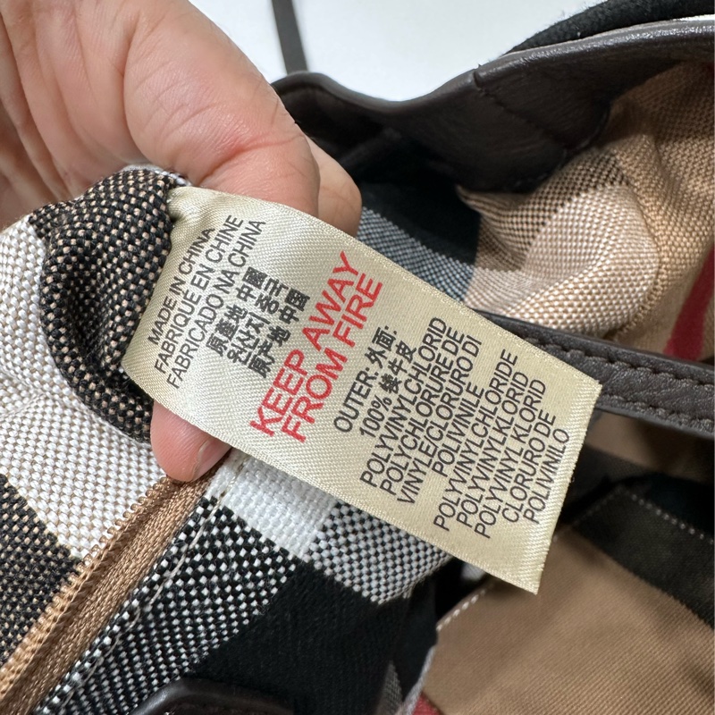 BURBERRY 咖啡色 牛皮 後背包 雙肩包 肩背包 手提包 筆電包-25
