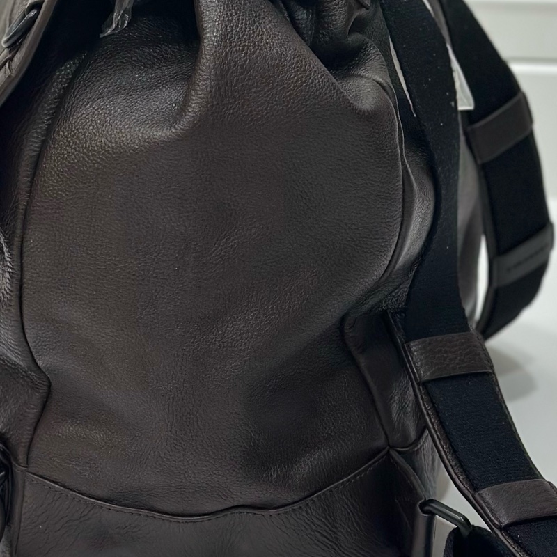 BURBERRY 咖啡色 牛皮 後背包 雙肩包 肩背包 手提包 筆電包-37