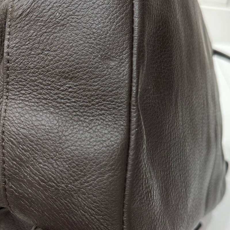 BURBERRY 咖啡色 牛皮 後背包 雙肩包 肩背包 手提包 筆電包-38