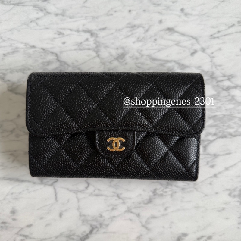 香奈兒 經典黑金中夾 荔枝牛皮🧬預購-1