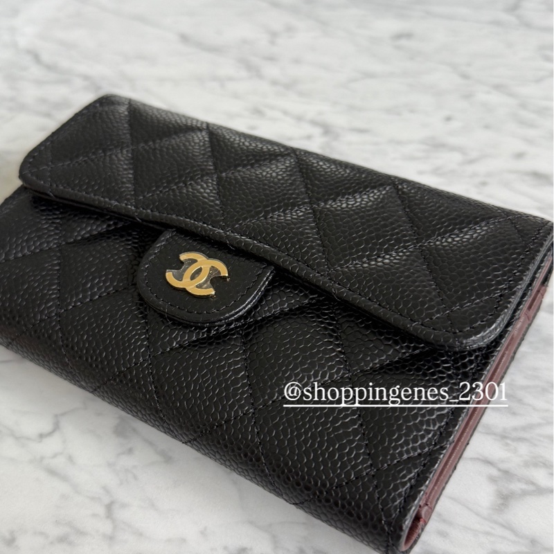 香奈兒 經典黑金中夾 荔枝牛皮🧬預購-2