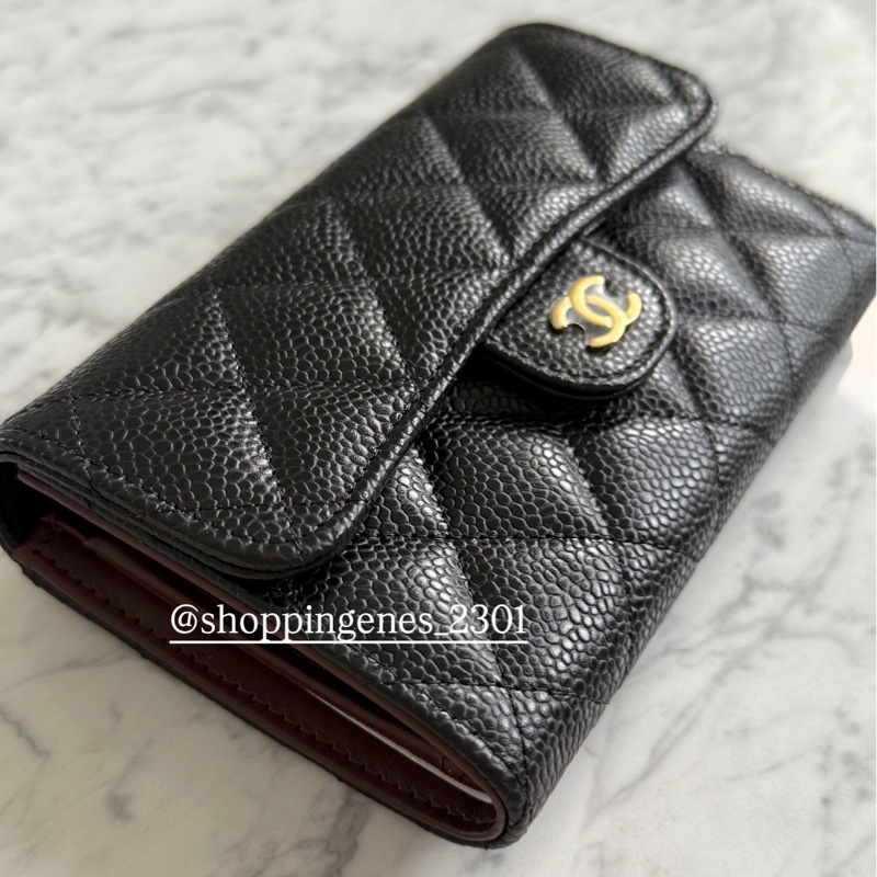香奈兒 經典黑金中夾 荔枝牛皮🧬預購-3