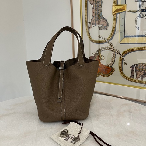 Hermes Picotin22 大象灰銀釦