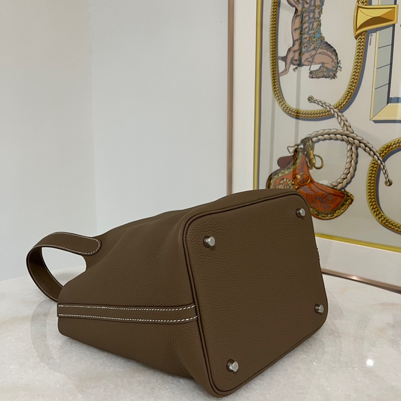 Hermes Picotin22 大象灰銀釦-3