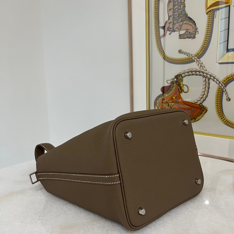 Hermes Picotin22 大象灰銀釦-8