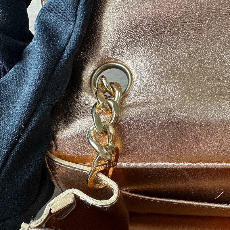 Chanel 珍珠鏈條肩背包 限量款  贈皮革保養油-44