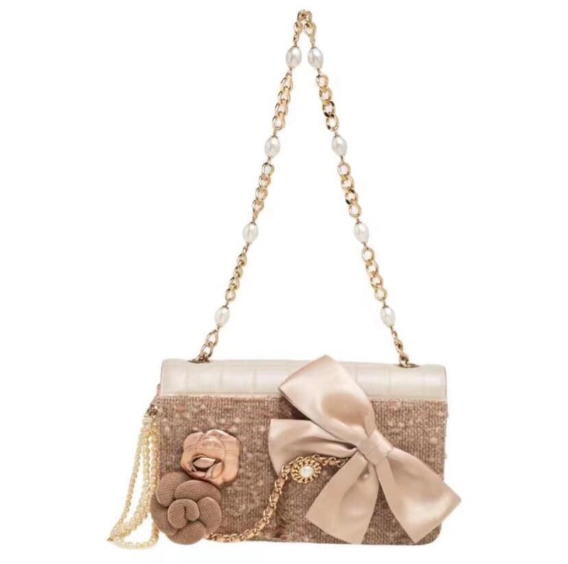 Chanel 珍珠鏈條肩背包 限量款  贈皮革保養油-8