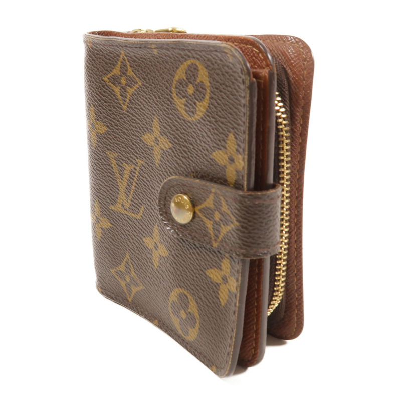 LOUIS VUITTON Monogram Compact Zip金扣錢包-2