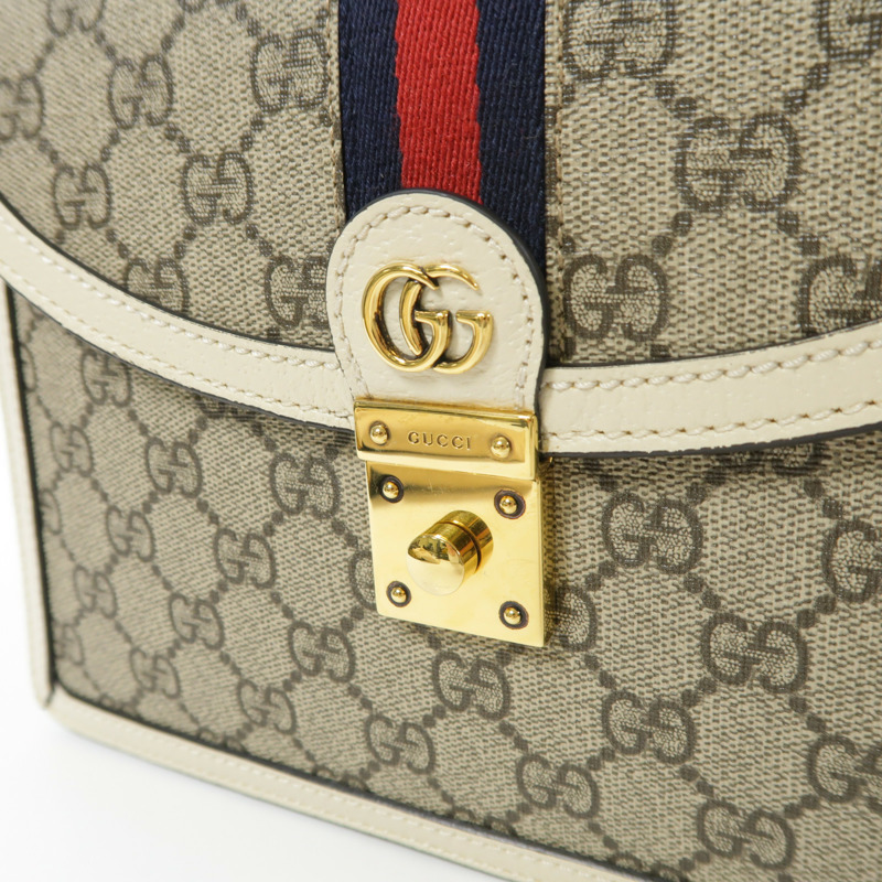 GUCCI 塗層帆布2 Way Shoulder金扣手挽肩背兩用袋-7