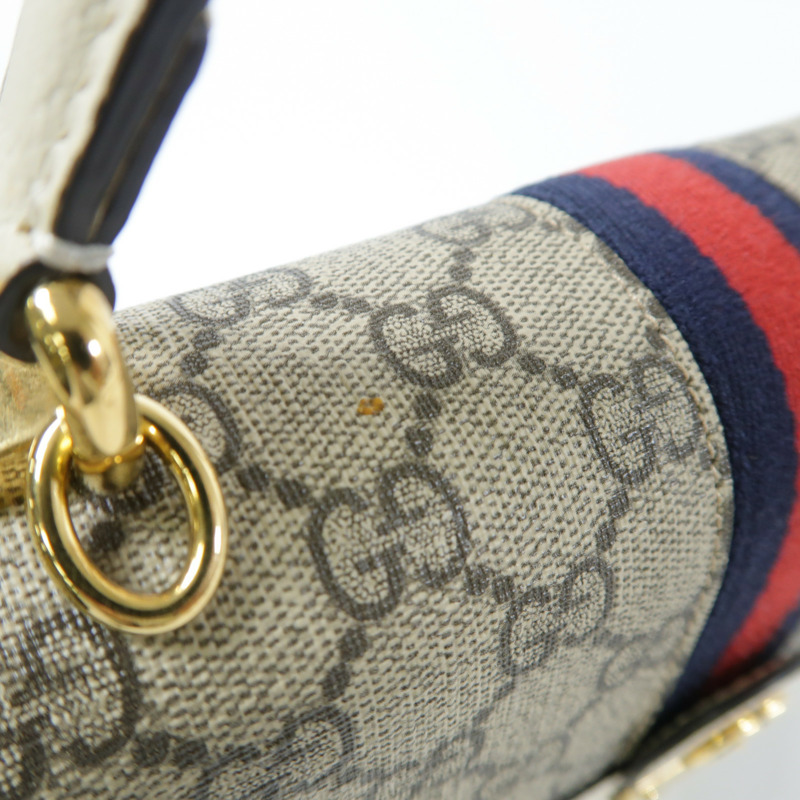 GUCCI 塗層帆布2 Way Shoulder金扣手挽肩背兩用袋-14